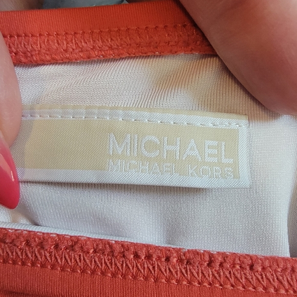 Michael Kors, Coral Colored, Swimsuit, Size Small Bottom, Size Medium Top. - Picture 8 of 8